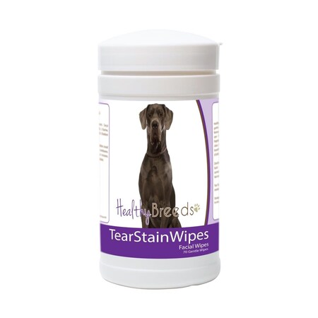 Healthy Breeds Great Dane Tear Stain Wipes - 70 Count, 70PK 840235173250
